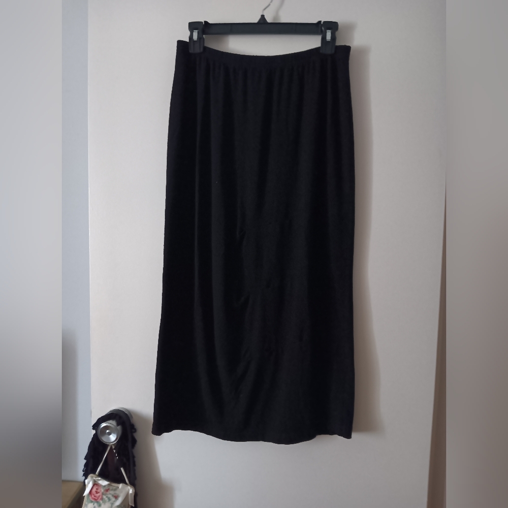 CUT LOOSE Black Drapey Lagenlook Midi Skirt S